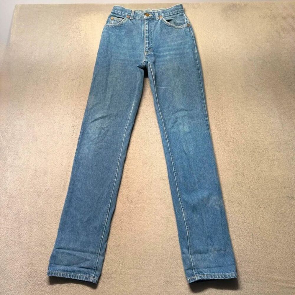 Lee Riders Womens Size 7 Jeans Vintage 1976 USA Made High Rise Straight Scovill